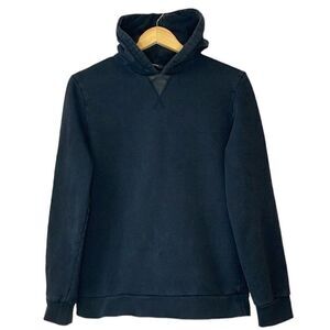 T by Alexander Wang Black Cotton and Leather Hoodie